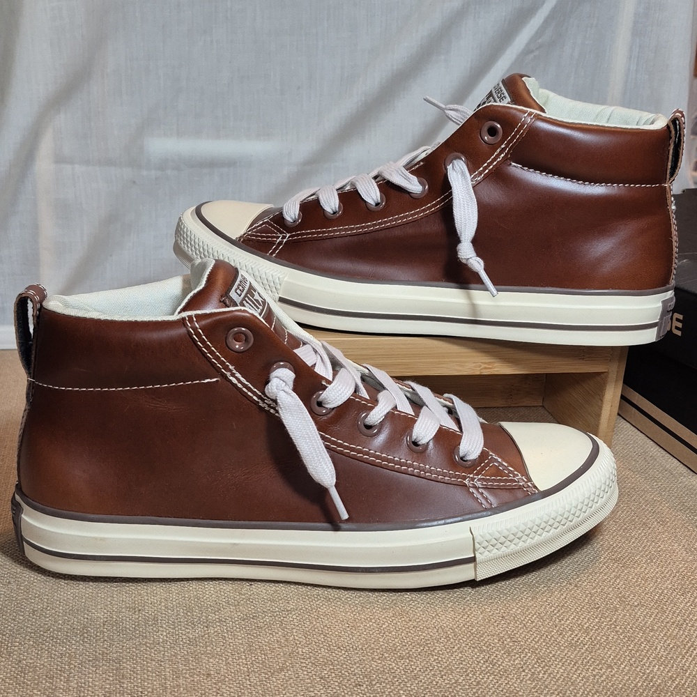 Converse Chuck Taylor All Star Street SLP-Mid•Pinecone•Leather•Men's 8 - Picture 3 of 13